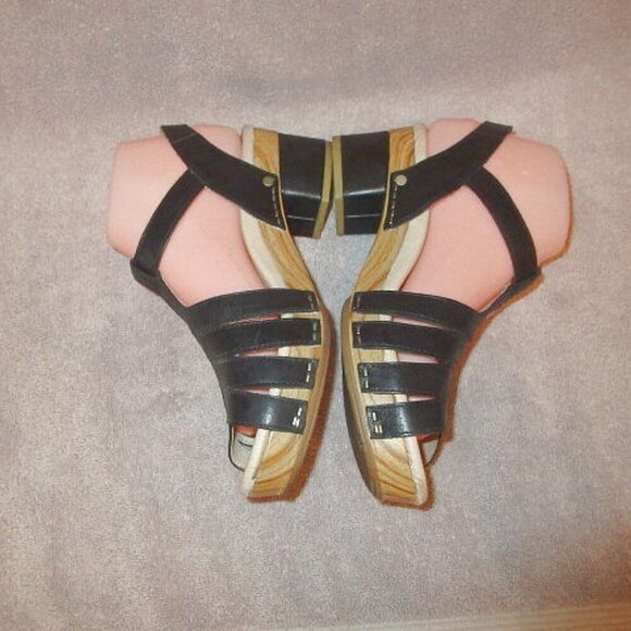 Dansko Mara Sandals Size 38 7.5 8 Leather Comfort Heel Ankle Strap Open Toe - Picture 9 of 14